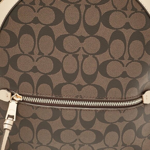 Coach Gold/Brown Signature Coated Canvas and Leather Jordyn Backpack 247-050225 - Picture 5 of 9
